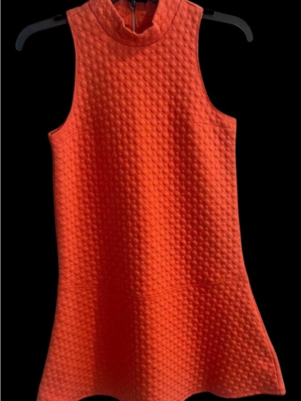 Abercrombie & Fitch Textured Sleeveless Orange Tunic